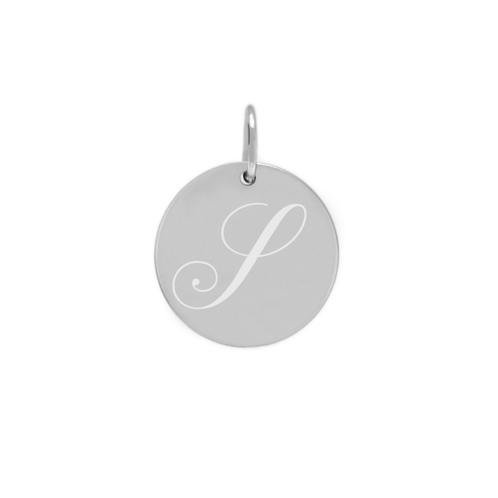 Obesek črka S belo zlato