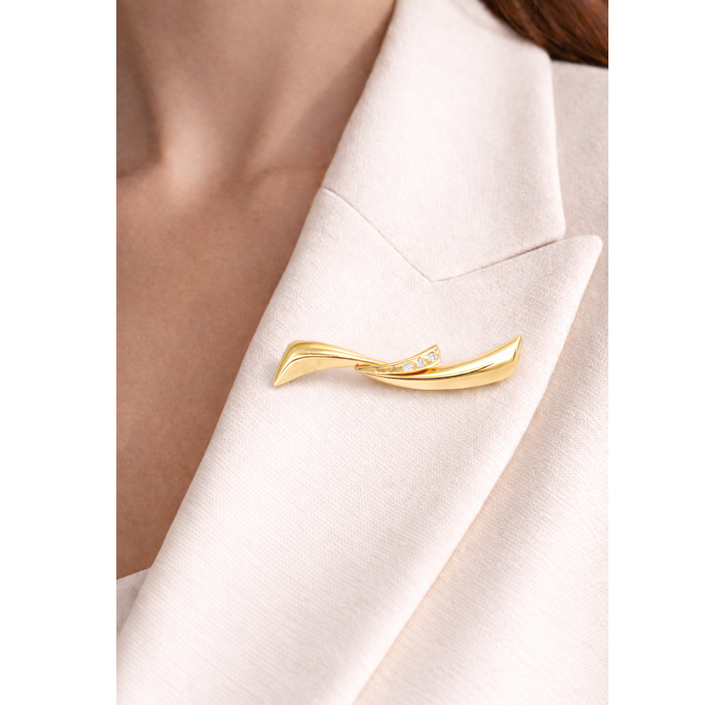 Zlata ženska broška 4-2