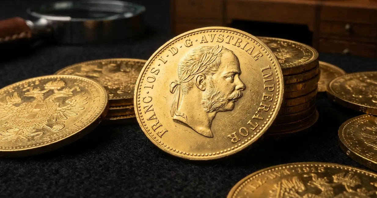 Avstrijski zlati dukat s portretom Franca Jožefa